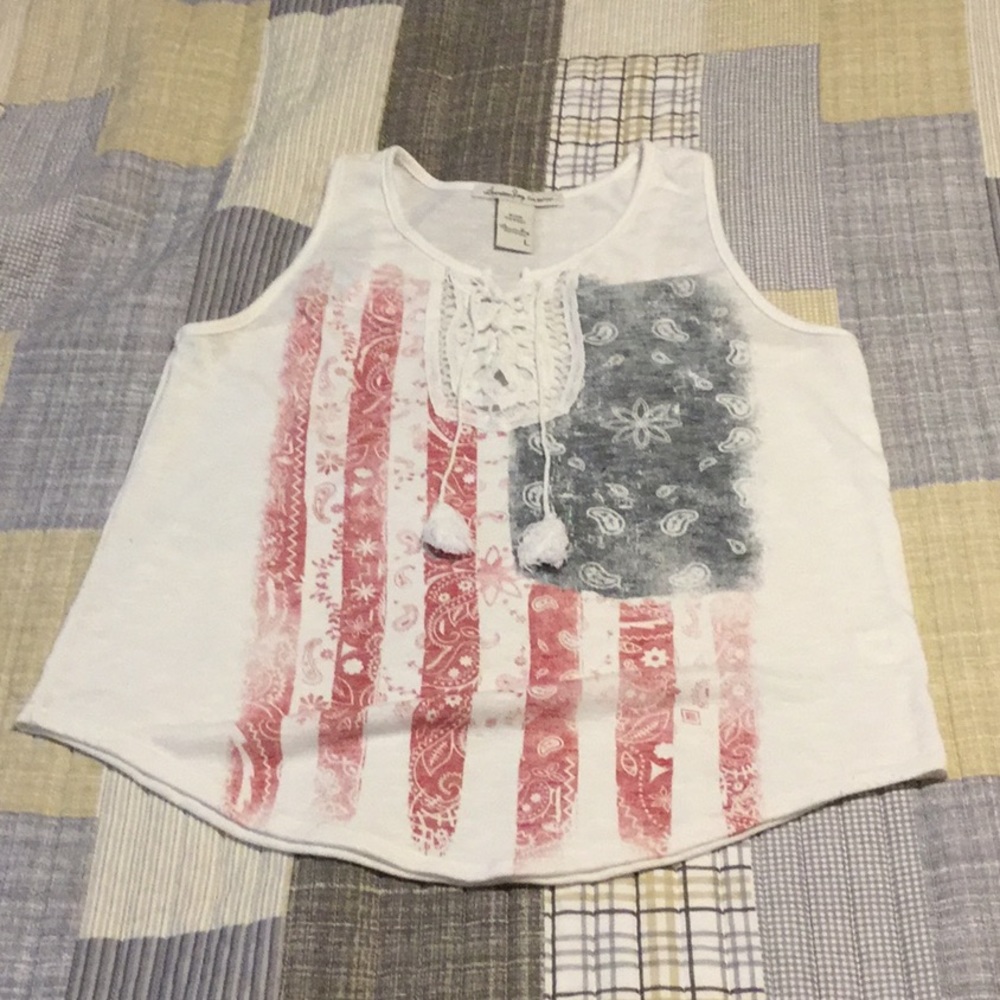 American flag tank top